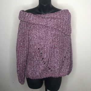 Miracle chunky sweater purple size small